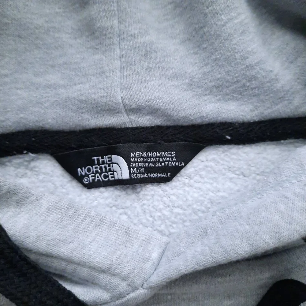 North Face Half Dome Gray Hoodie Sweatshirt Adult M Spell out Logo Pullover - Picture 5 of 6
